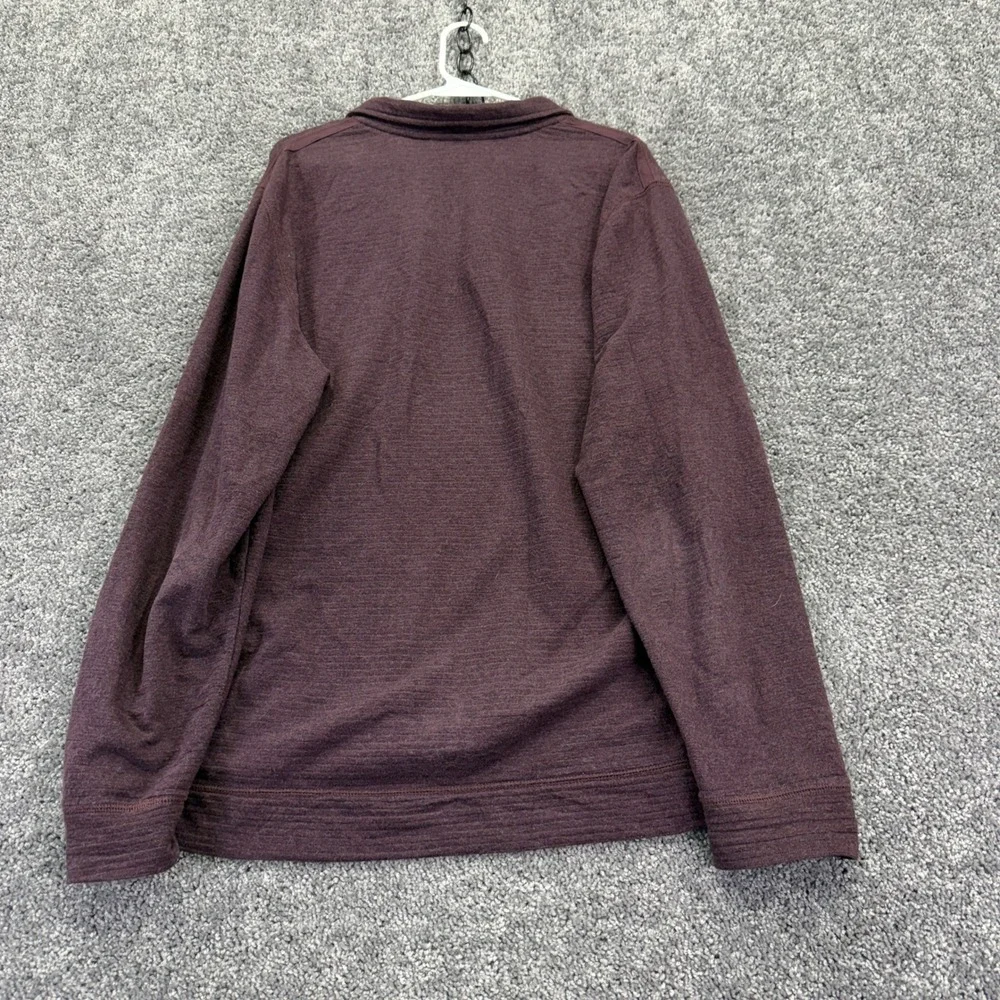 Calvin Klein Jeans Quarter Zip Mens L Burgundy Pullover